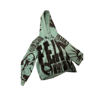 Vihreä graffitihuppari