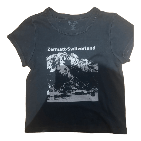 Black graphic baby tee