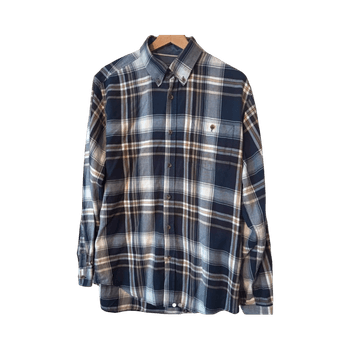 Miesten Sinivalkoinen ruutupaita