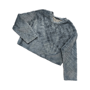 Harmaansininen tikattu pusero