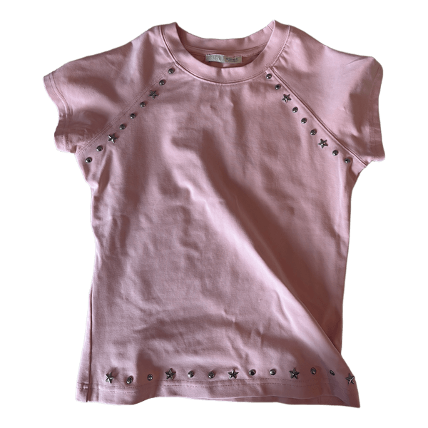 Pink t-shirt med nitter