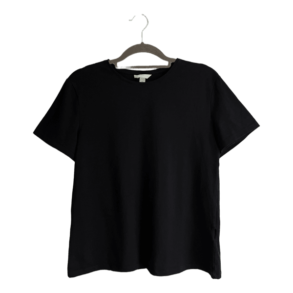 Black cotton t-shirt