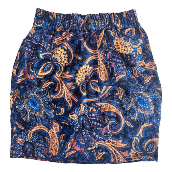 Reserved patterned mini skirt