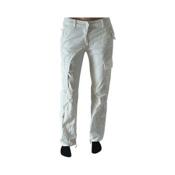 White cargo trousers