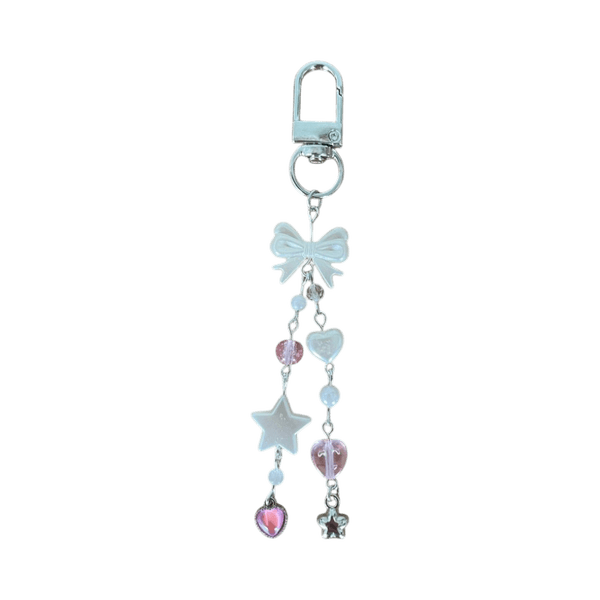 Bag charm silver bow