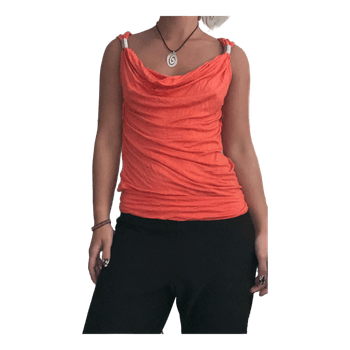 Orange top med blonde