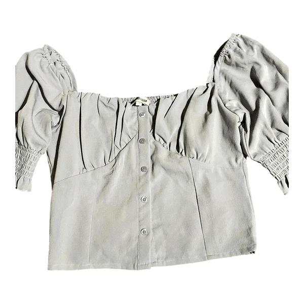 Light blue puff sleeve top