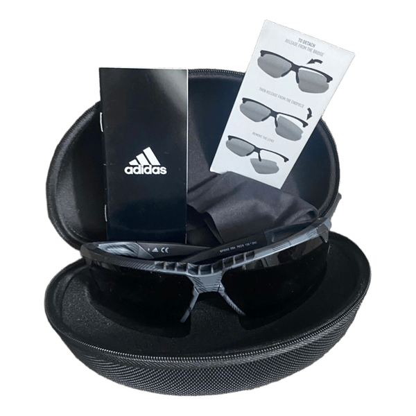 Adidas Sport SP0042 05A Sunglasses Matte Black Grey 79-9-135 Case Included