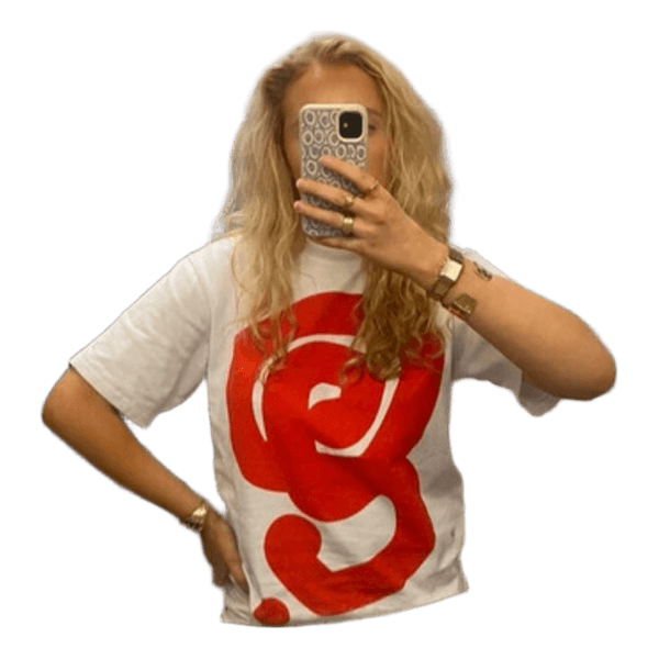 Hvid t-shirt med print