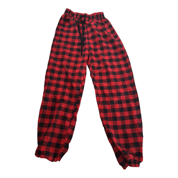 Rødternede pyjamasbukser