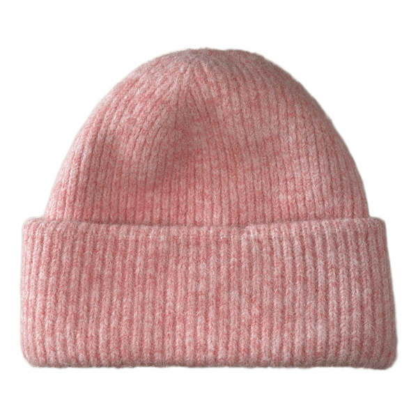 Rosa stickad mössa
