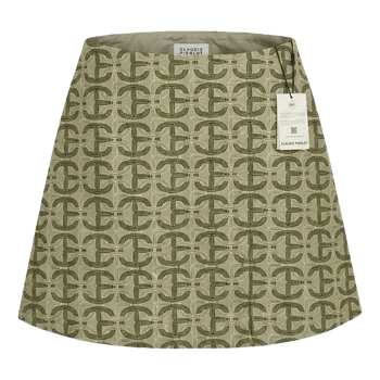Claudie Pierlot Green patterned mini skirt