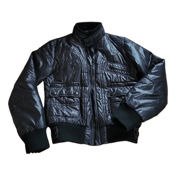 Black quilted jacket