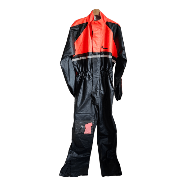 HARRO Motorcycle Karting Rain Suit Hi Vis Coverall Black Orange Size M