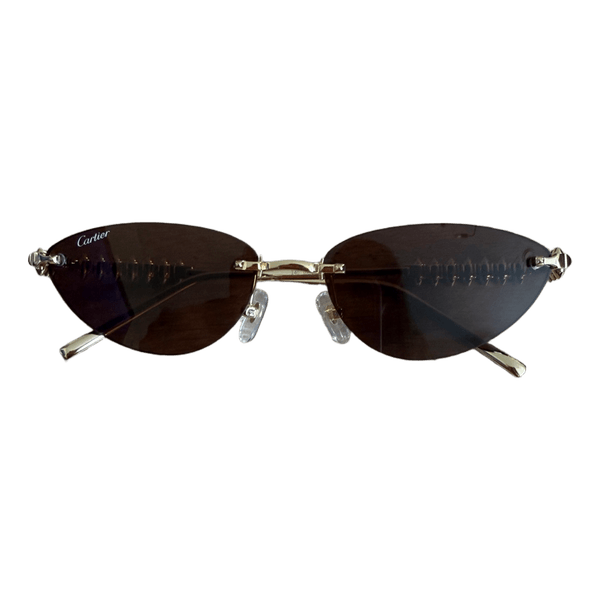 Cartier rimless gold sunglasses