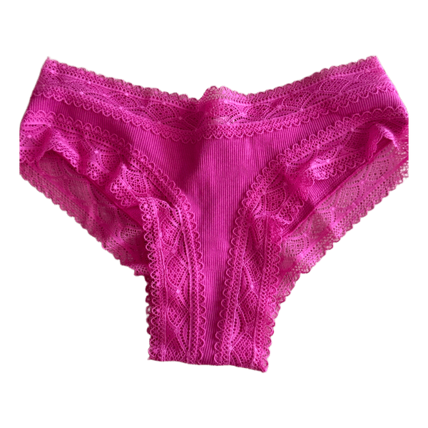 Pink lace panties