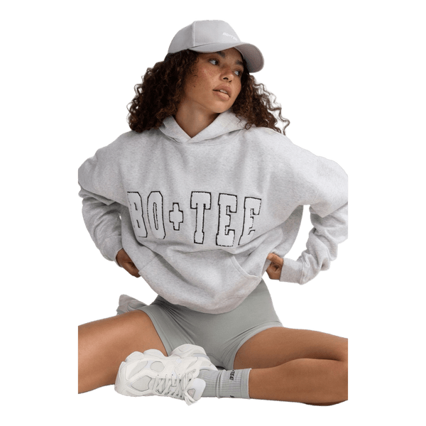 Grey graphic print hoodie