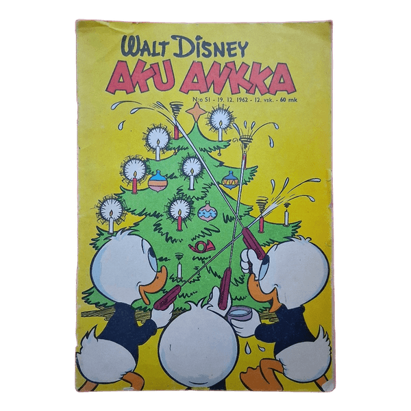 Aku Ankka sarjakuvalehti vuodelta 1962