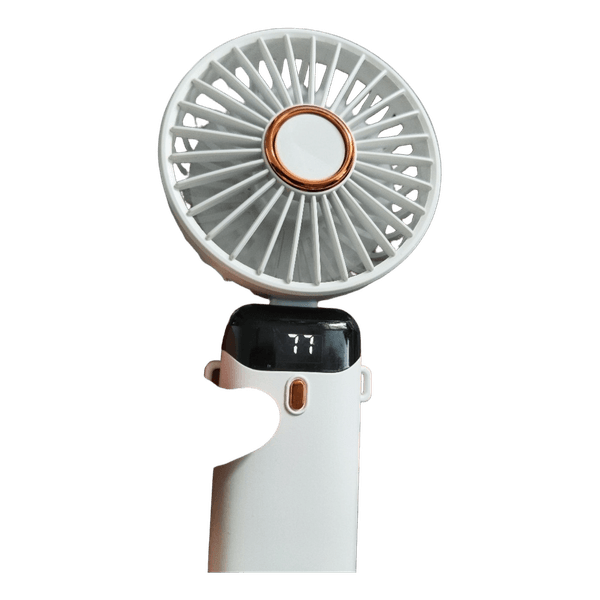 Valkoinen kannettava LED-tuuletin