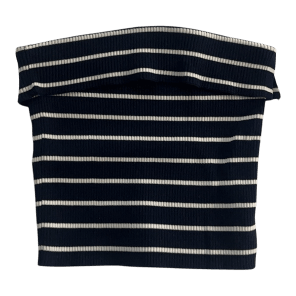 Striped strapless top