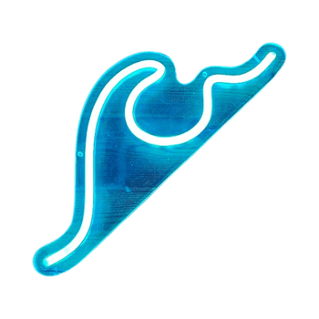 Turquoise wave neon light