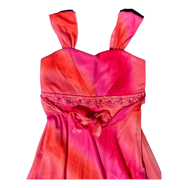 Pink orange tie dye dress