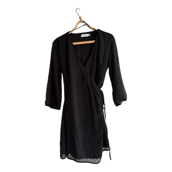 Black wrap dress