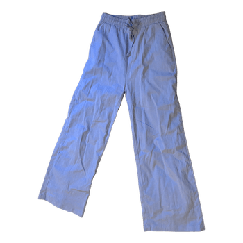 Light blue wide-leg trousers