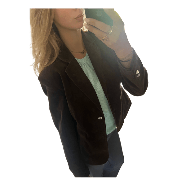 Brun fløjl blazer