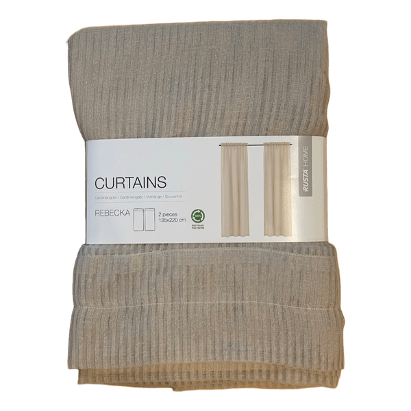 Rebecka beige curtains