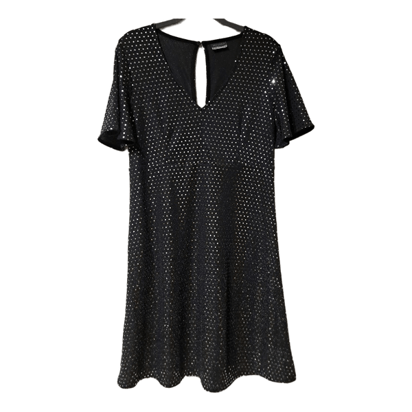 Black sequin mini dress