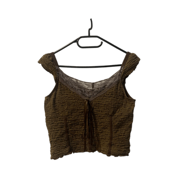 Brown textured top