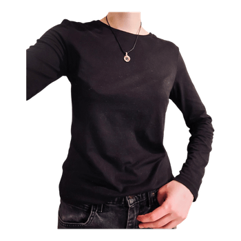 Black round-neck top