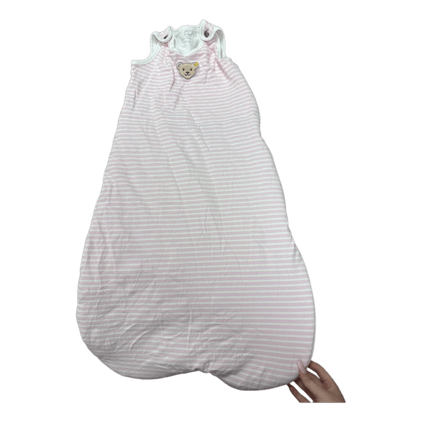 Pink striped baby sleeping bag
