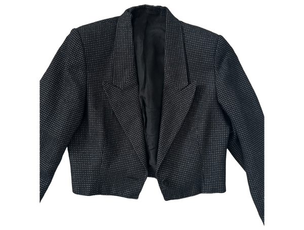 Black cropped vintage blazer