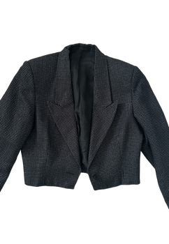 Black cropped vintage blazer
