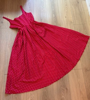 Brand New Beautiful Red Polka Dot Dress size S