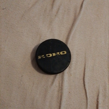 black hockey puck