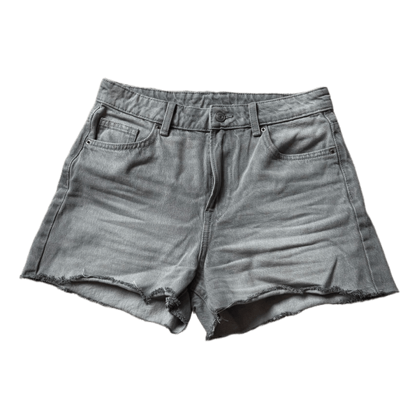 Grey denim shorts