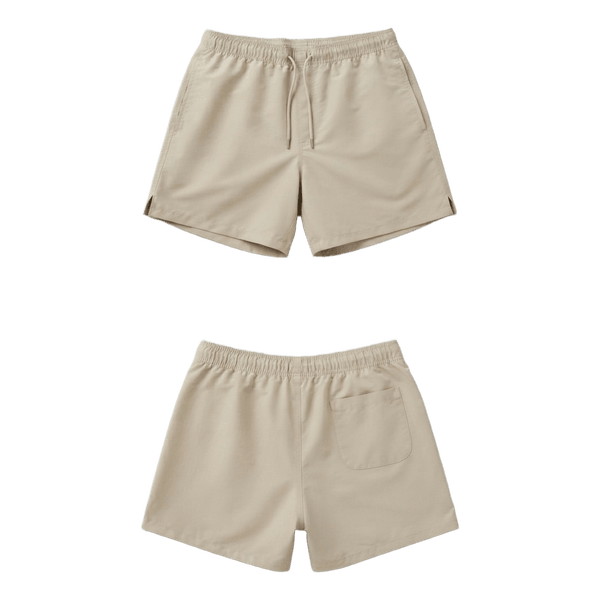 Beige swimming shorts for man
