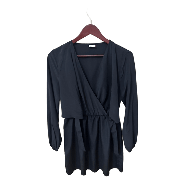 Black wrap dress