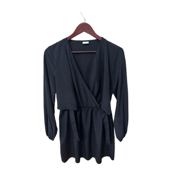 Black wrap dress