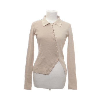 beige ribbipoolopaita
