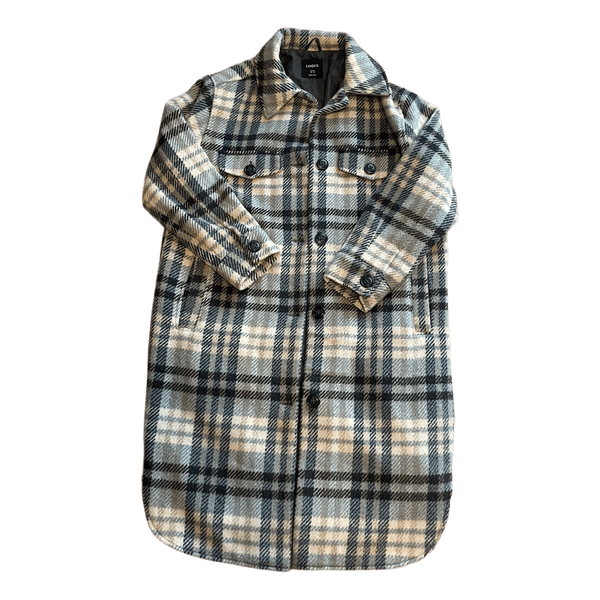 Lindex plaid coat-size M