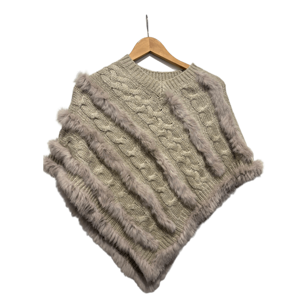 Neuleponcho tekoturkisyksityiskohdilla