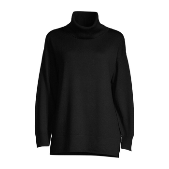 Black merino wool sweater