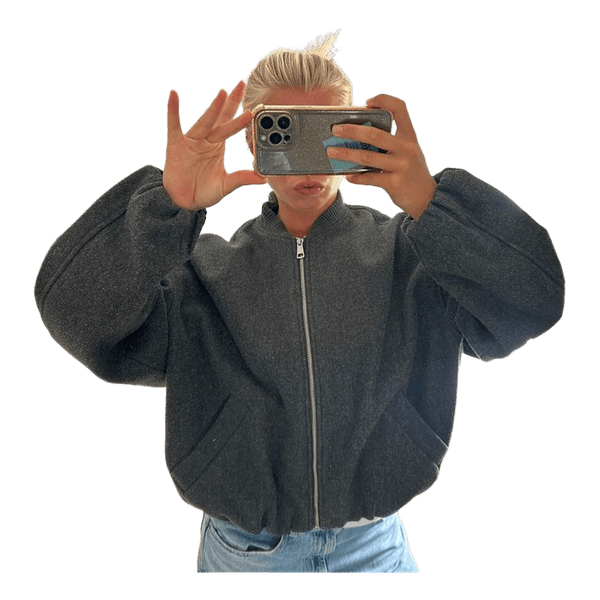 Bomber jakke grå