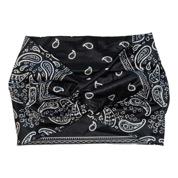 Black paisley headband