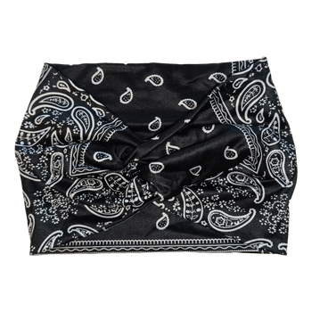 Black paisley headband