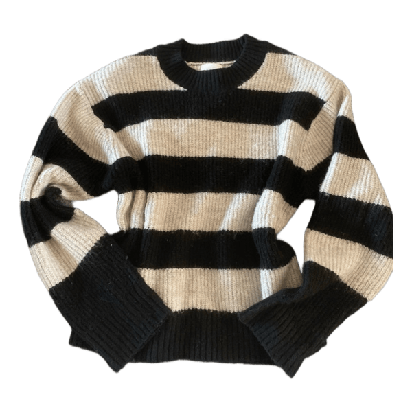 Black and white striped sweater